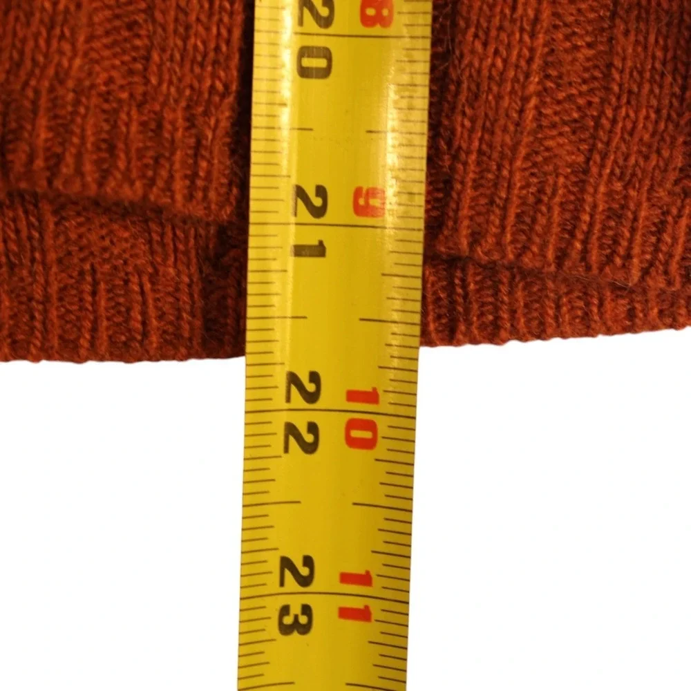Madewell‎ Sweater Womens Rust Orange Ribbed Pullover Crew Neck Winter Outdoor
